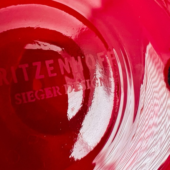 Ritzenhoff SEIGER DESIGN Red Bubble base Vase - Picture 5 of 6